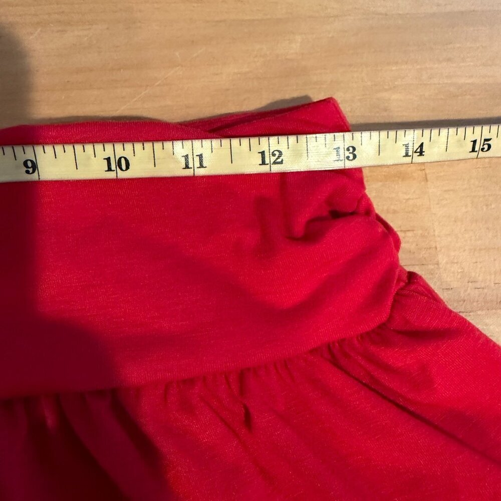 A-Line Mini Soft Jersey Skater Dollette Tomato Girl Balletcore Skirt MEDIUM Red - Picture 7 of 8